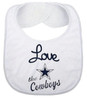 Dallas Cowboys Love Baby Bib