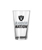 Las Vegas Raiders "Nation" Logo Pint Glass (1 Glass)