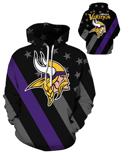 Minnesota Vikings Stars & Stripes Unisex Hoodie