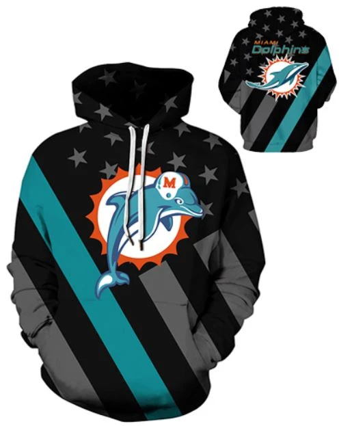 Miami Dolphins Stars & Stripes Unisex Hoodie