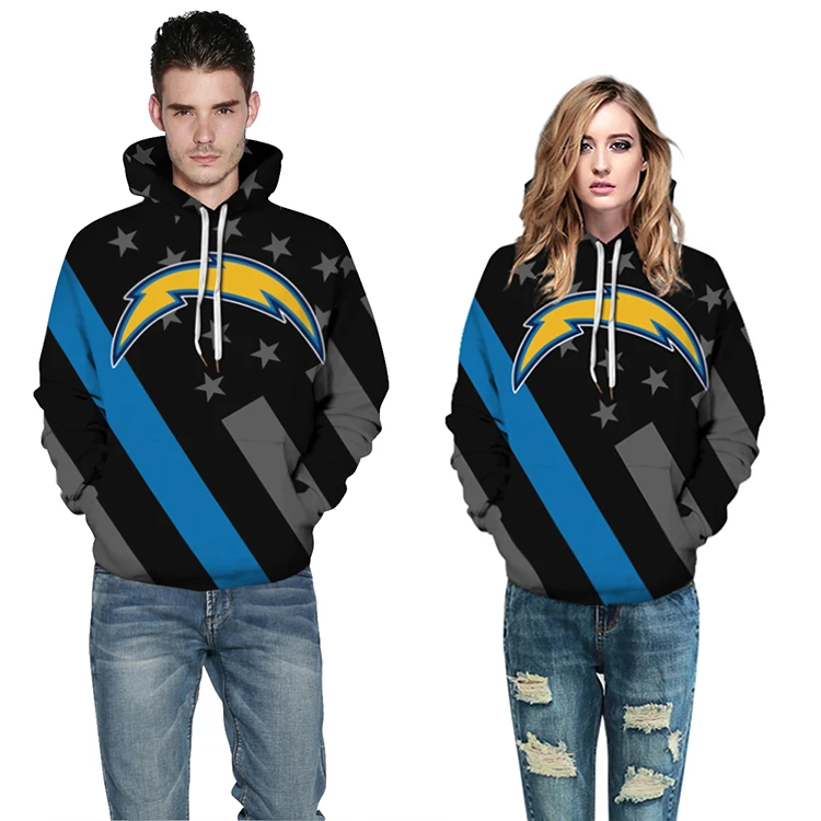 Los Angeles Chargers Stars & Stripes Unisex Hoodie