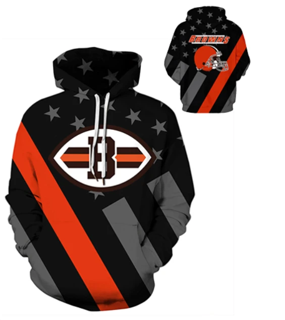 Cleveland Browns Stars & Stripes Unisex Hoodie