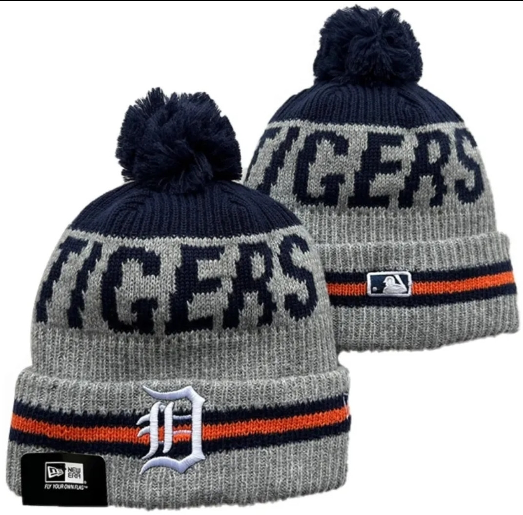 Detroit Tigers Pom Knit Beanie