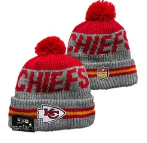 Kansas City Chiefs Pom Knit Beanie #2