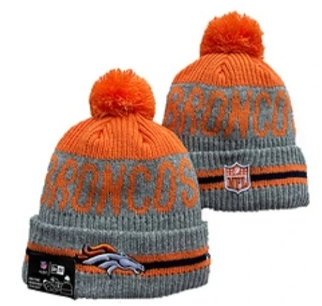 Denver Broncos Pom Knit Beanie