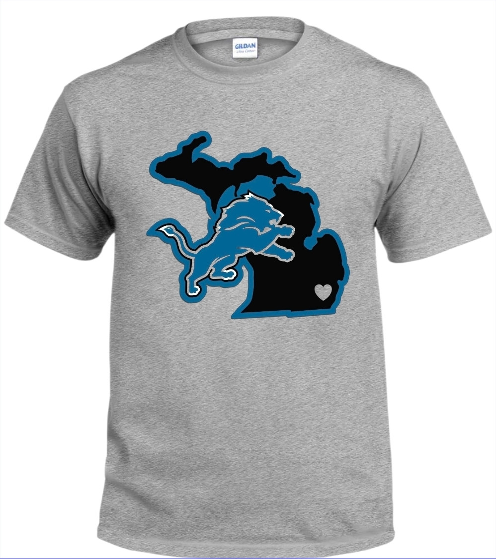 Detroit Lions Men's T-Shirt State