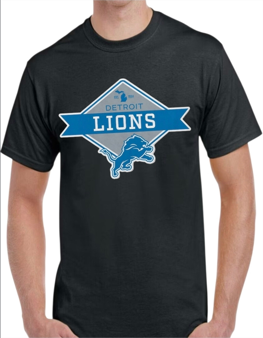 Detroit Lions Men's T-Shirt Logo