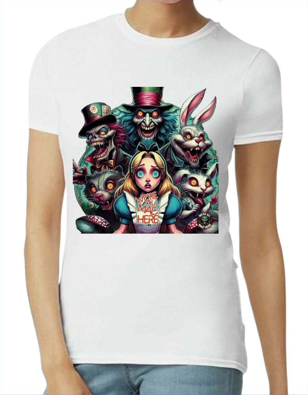 Alice In Wonderland Evil Cute Women's Shirt
