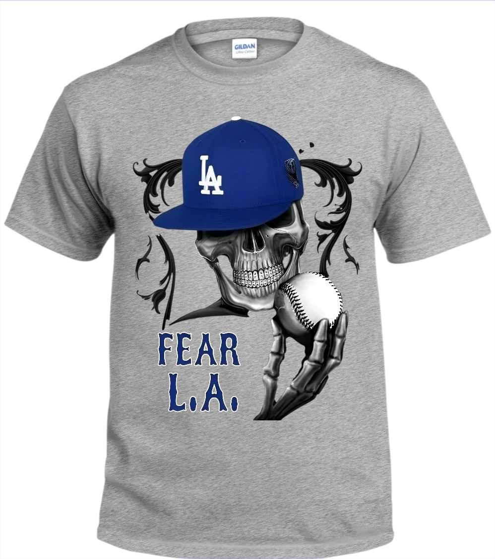 Los Angeles Dodgers Men's T-Shirts Skull
