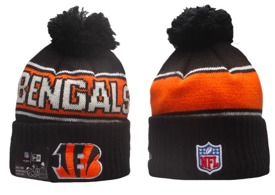 Cincinnati Bengals Pom Knit Beanie #3