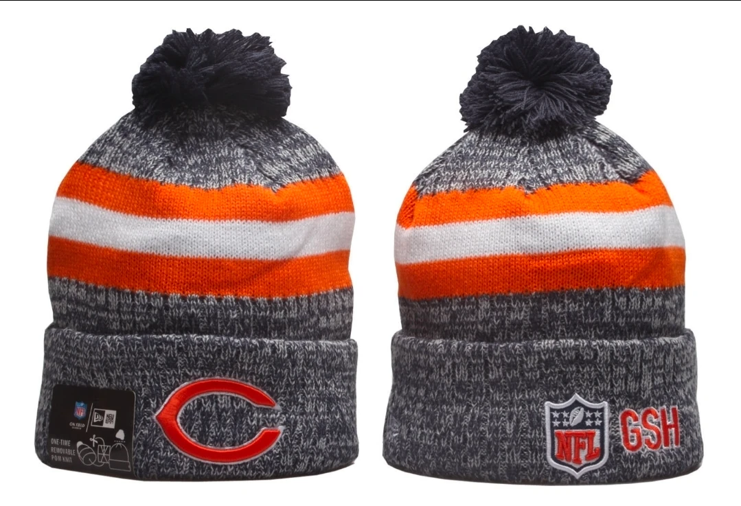 Chicago Bears Pom Knit Beanie #3