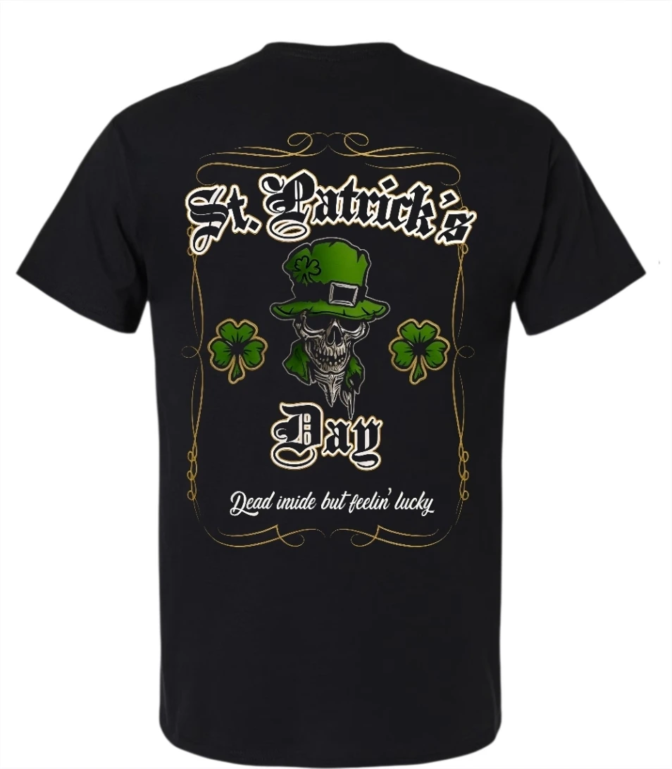 St. Patricks Day Adult or Youth T-Shirt Black