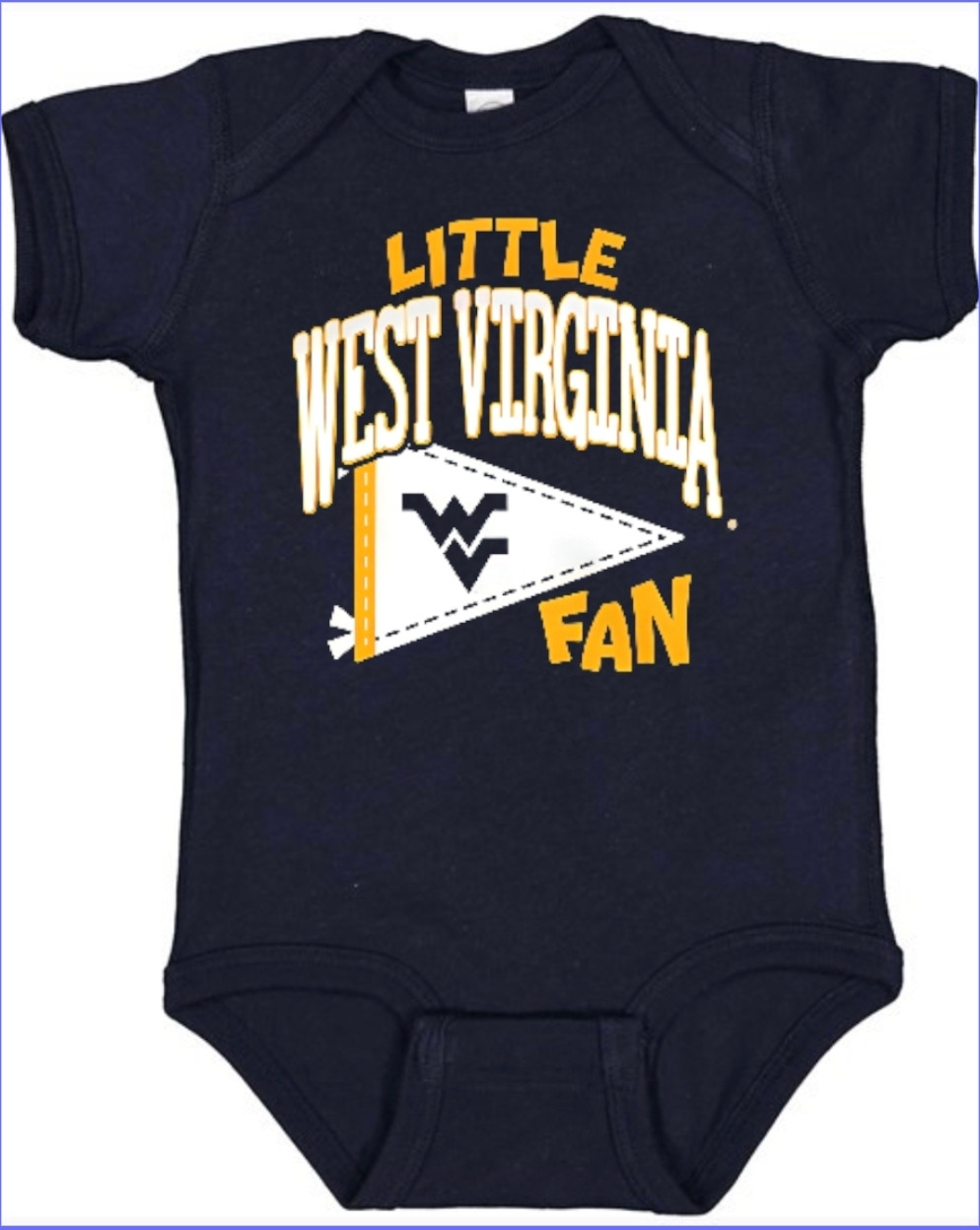 West Virginia Mountaineers Lil Fan Baby Onesie