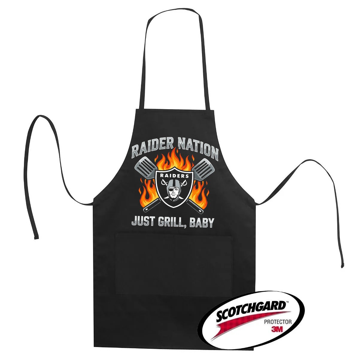 Las Vegas Raiders Just Grill Baby Kitchen or BBQ Apron