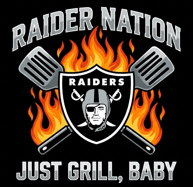 Las Vegas Raiders Just Grill Baby Kitchen or BBQ Apron