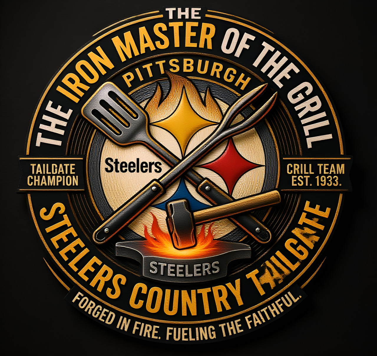 Pittsburgh Steelers Kitchen or BBQ Apron