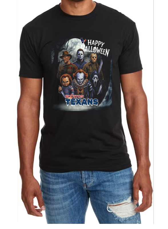 Houston Texans Men Halloween Graphic T-Shirt