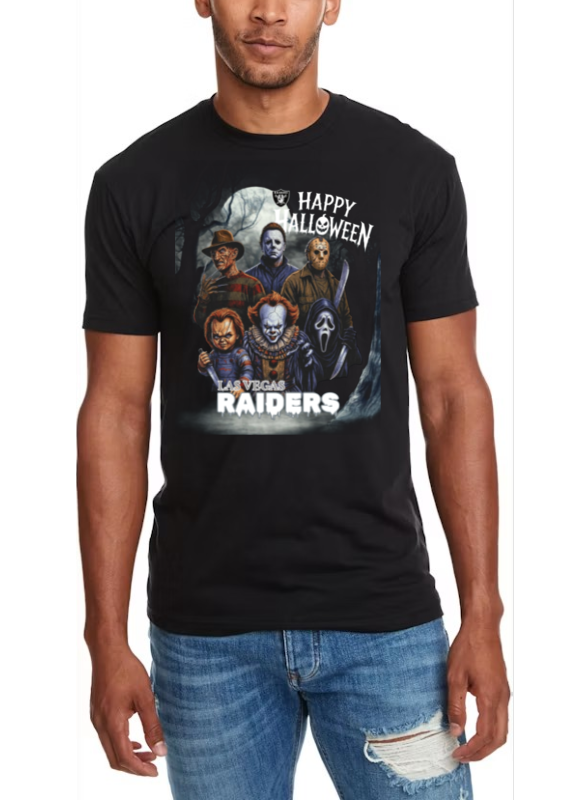 Las Vegas Raiders Men Halloween Graphic T-Shirt