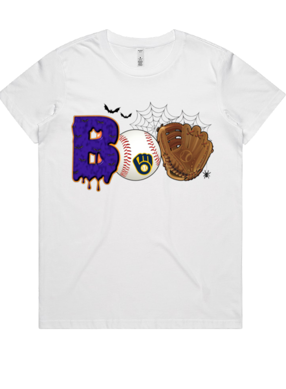 Milwaukee Brewers Women Halloween Graphic T-Shirt