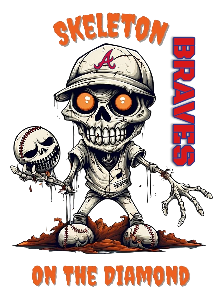 Atlanta Braves Men's Halloween Graphic T-Shirt Black
