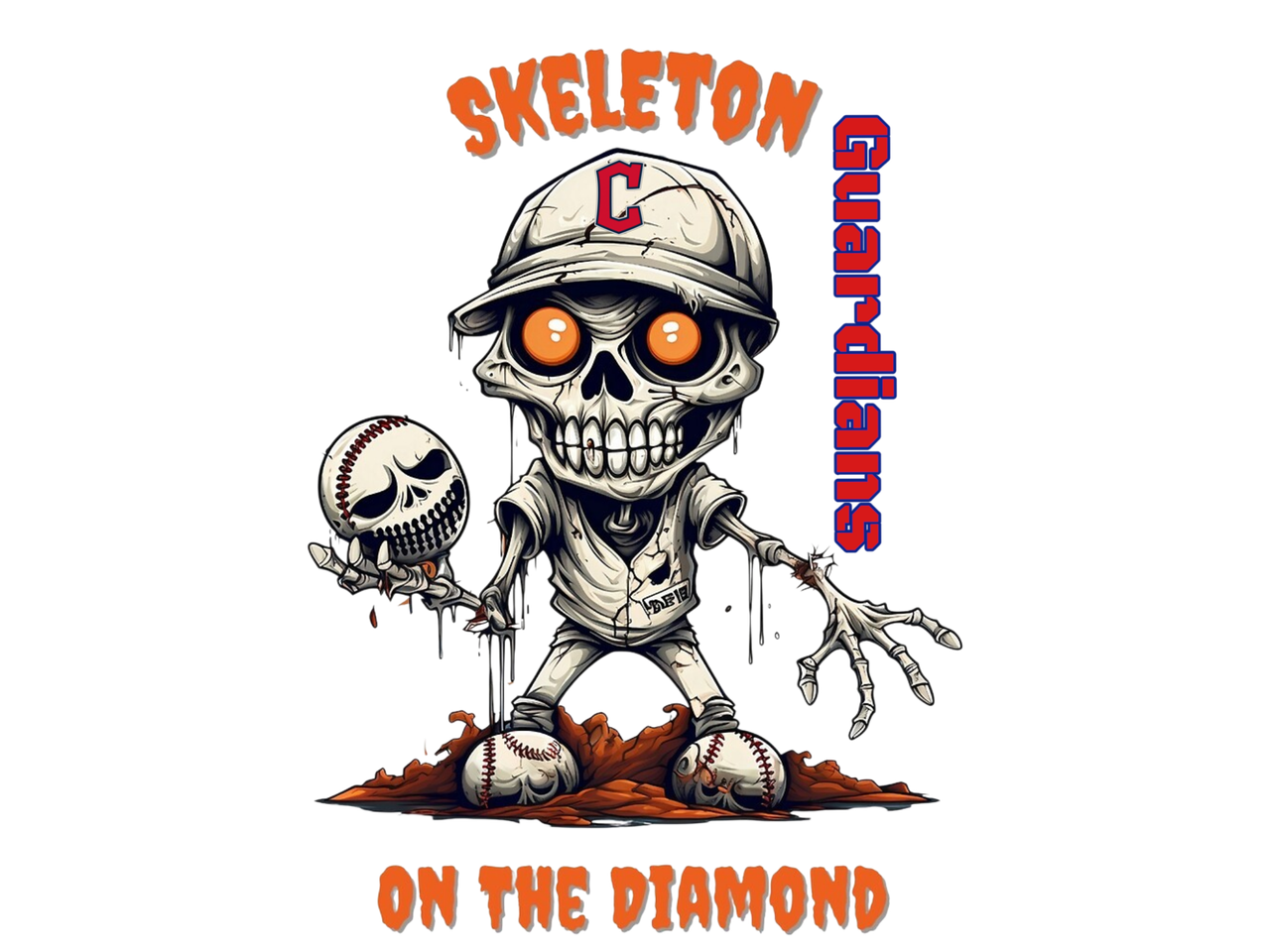Cleveland Guardians Men's Halloween Graphic T-Shirt Black