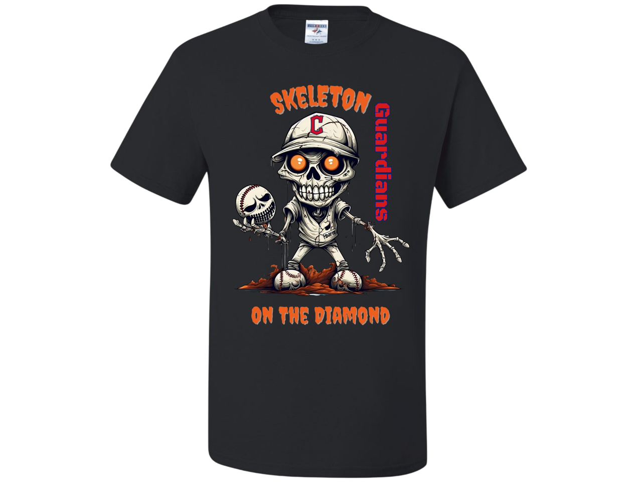 Cleveland Guardians Men's Halloween Graphic T-Shirt Black