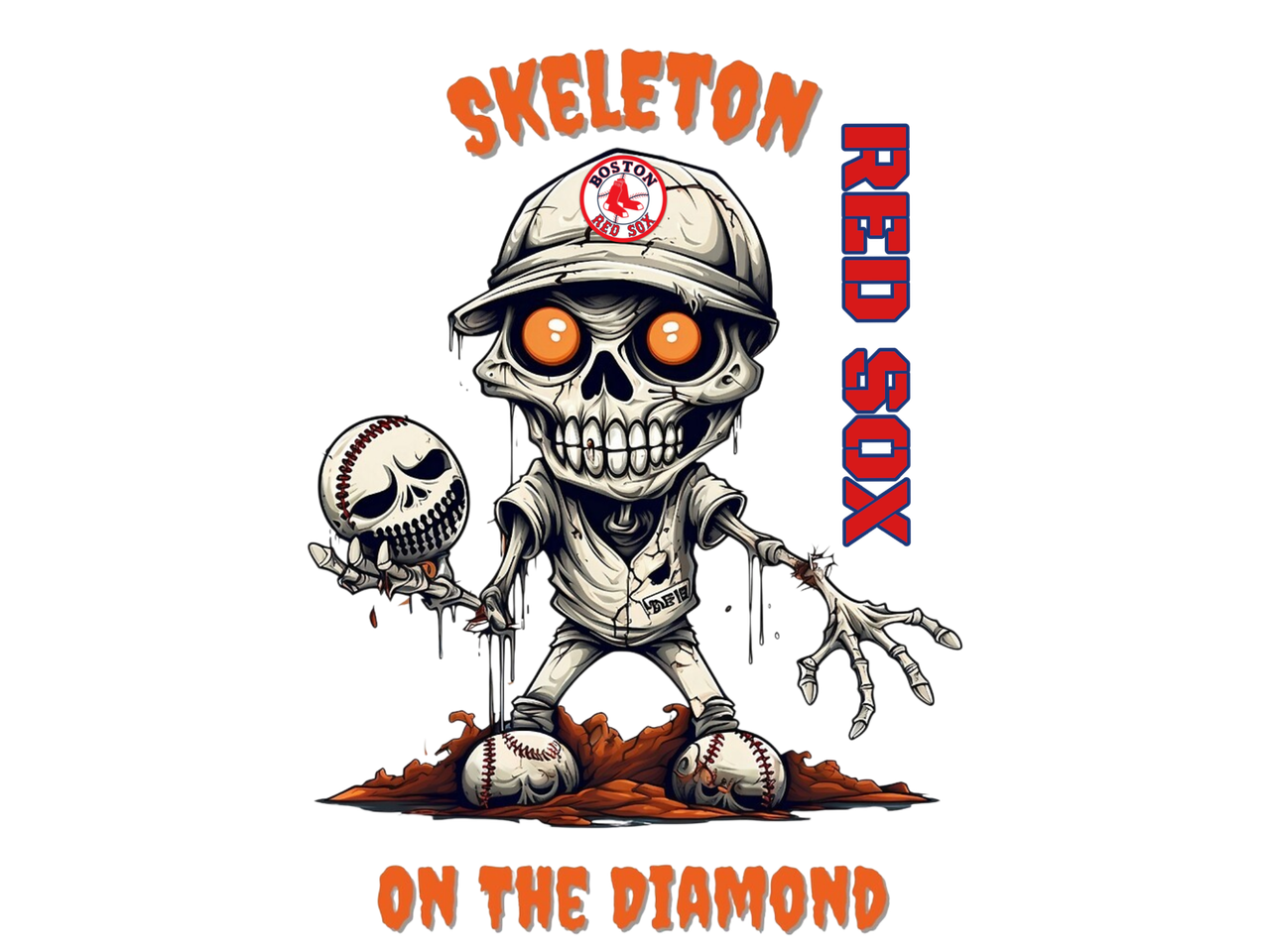 Boston Red Sox Men's Halloween Graphic T-Shirt Black