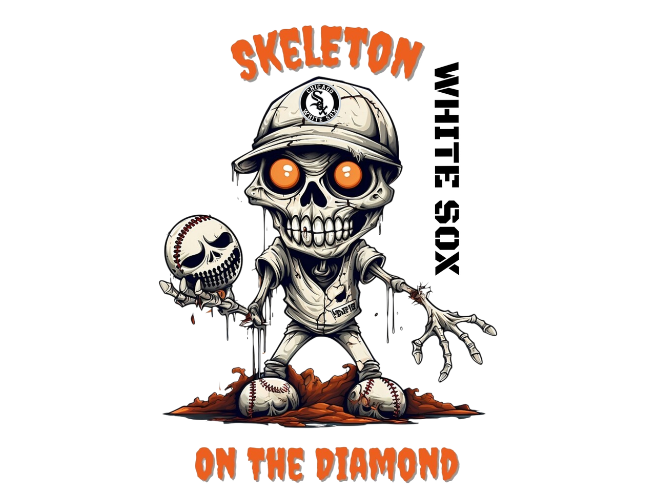 Chicago White Sox Men's Halloween Graphic T-Shirt Black