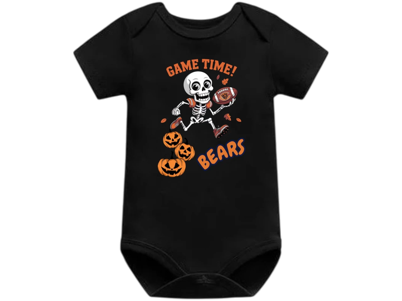 Chicago Bears Skeleton Game Day Baby Body Suit/Onesie