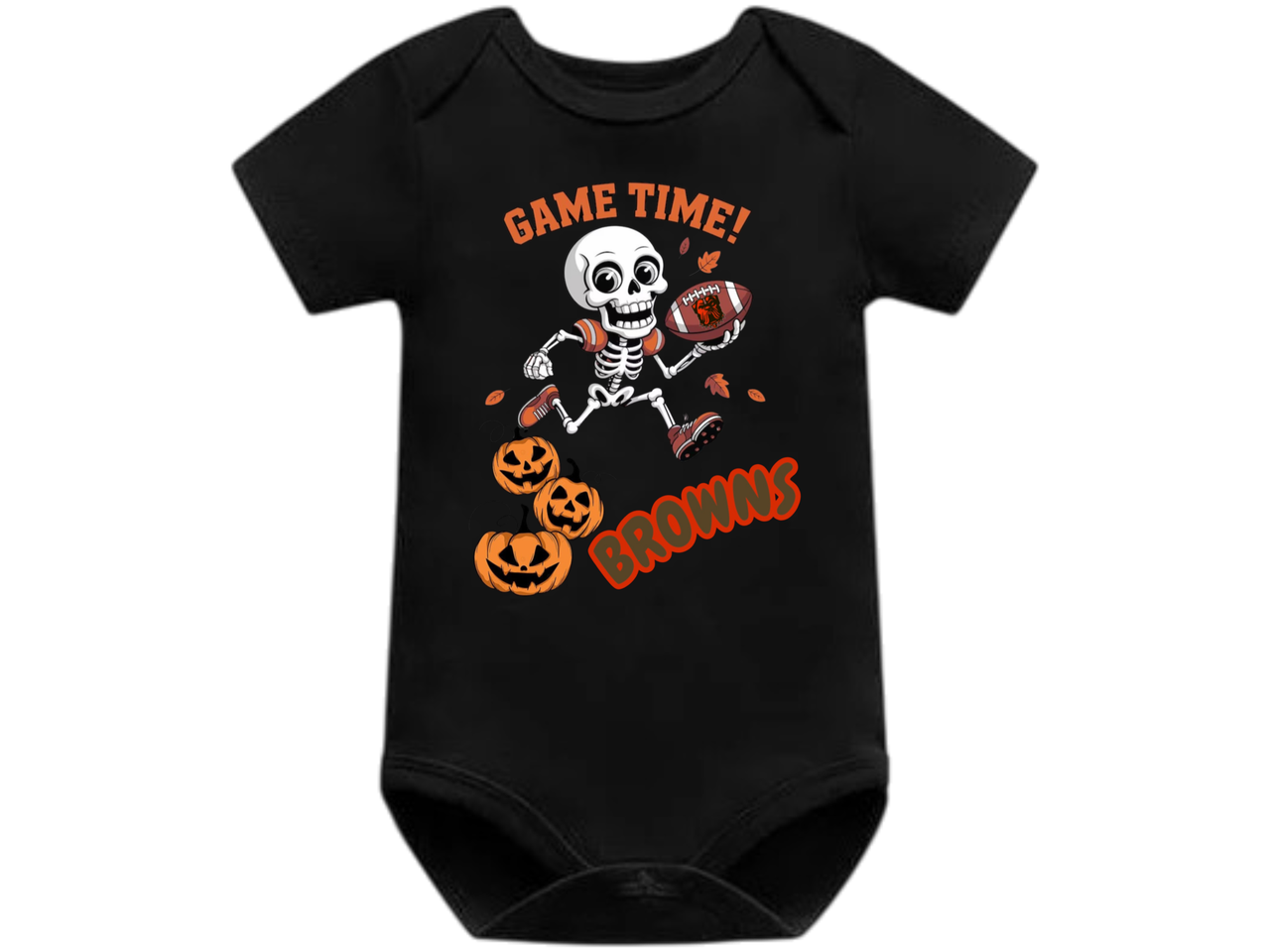 Cleveland Browns Skeleton Game Day Baby Body Suit/Onesie
