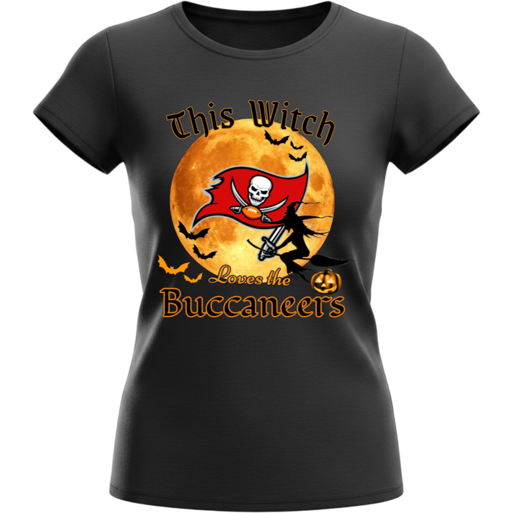 Tampa Bay Buccaneers Women Halloween Witch Graphic T-Shirt
