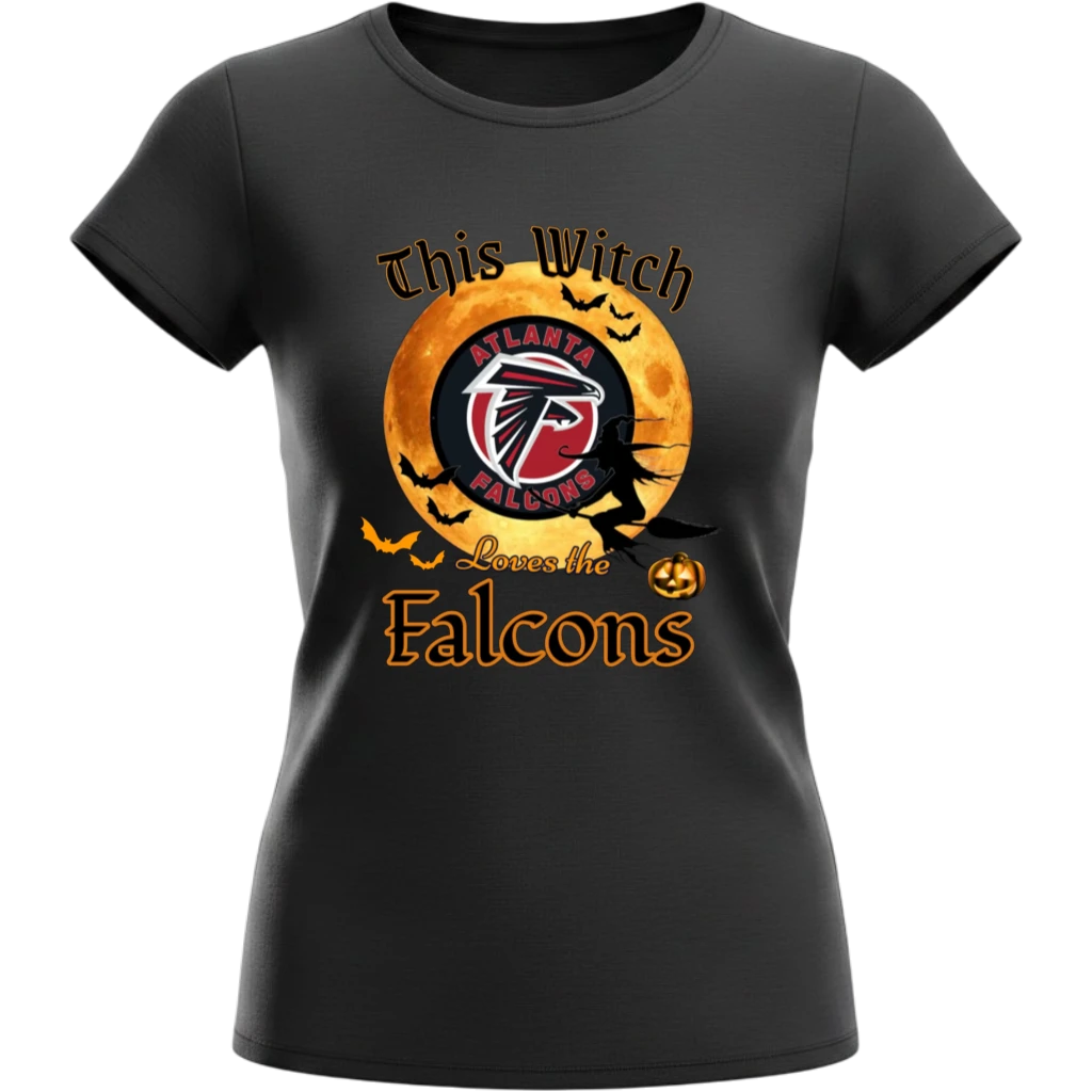 Atlanta Falcons Women Halloween Witch Graphic T-Shirt