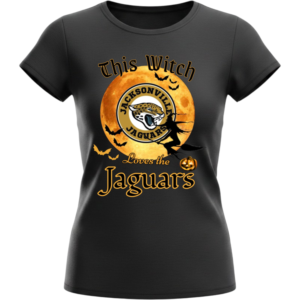 Jacksonville Jaguars Women Halloween Witch T-Shirt