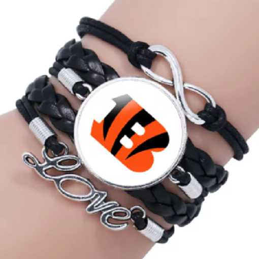 Cincinnati Bengals Love Leather/Suede Bracelet