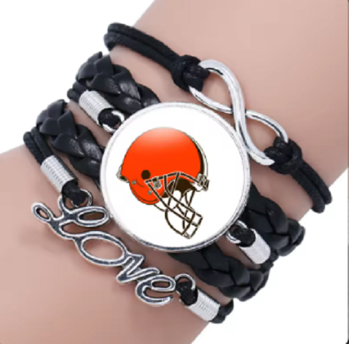 Cleveland Browns Love Leather/Suede Bracelet