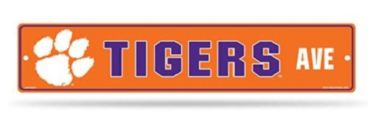 Clemson Tigers Team Color Street Sign Décor 5"x 24"
