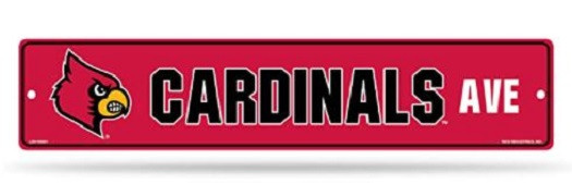 Louisville Cardinals Team Color Street Sign Décor 5"x 24"