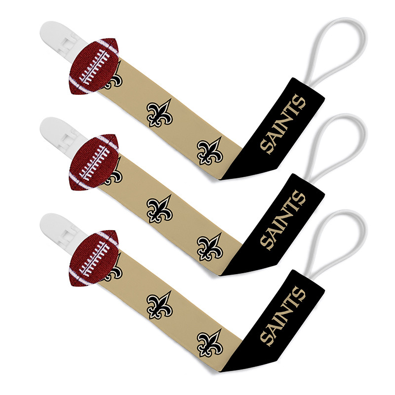 New Orleans Saints Pacifier Clip 2-Pack