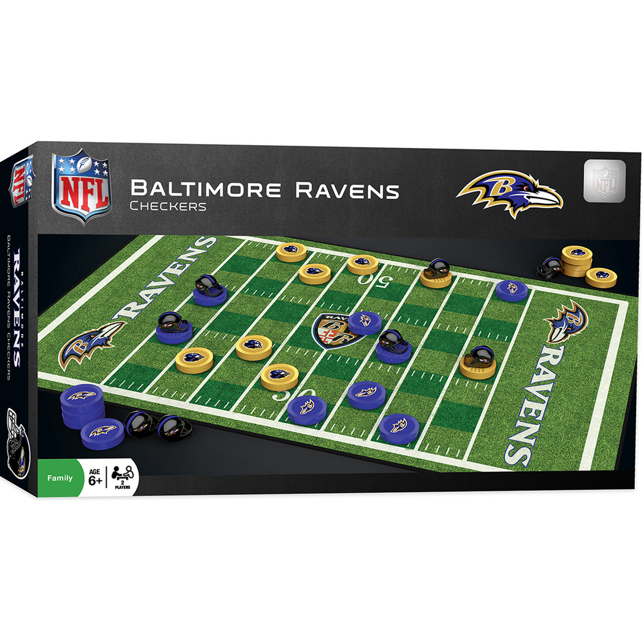 Baltimore Ravens Checkers Board Game