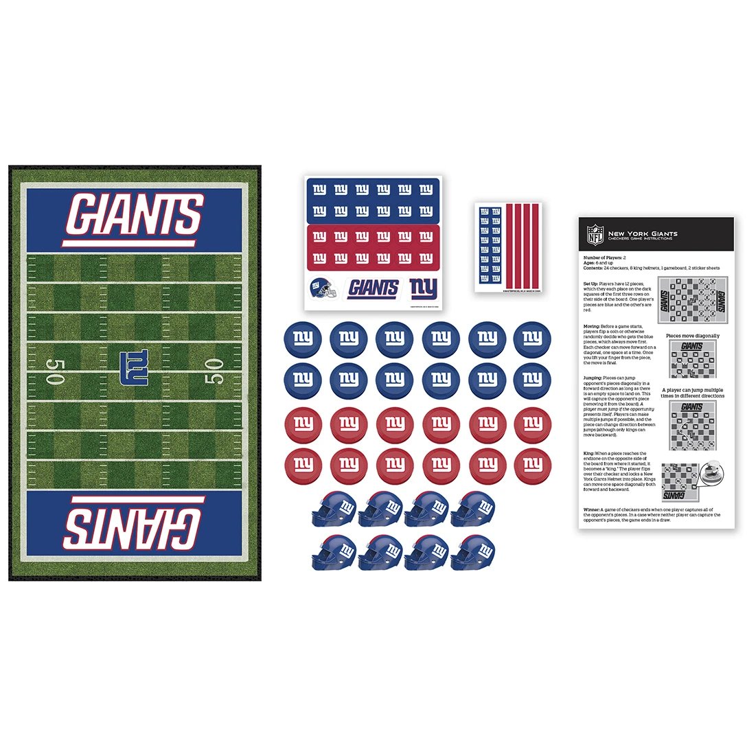 New York Giants Checkers Board Game