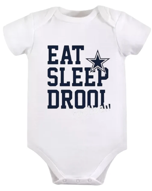 Dallas Cowboys Eat Sleep Drool Baby Onesie