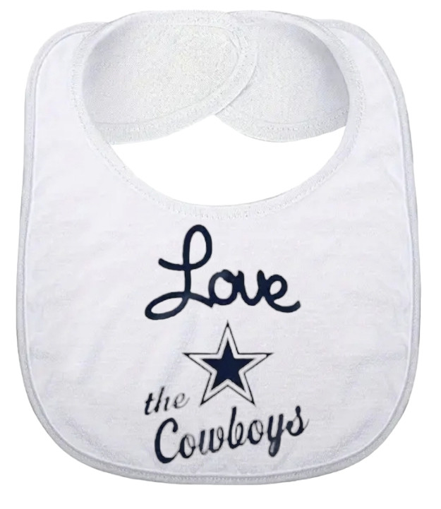Dallas Cowboys Love Baby Bib