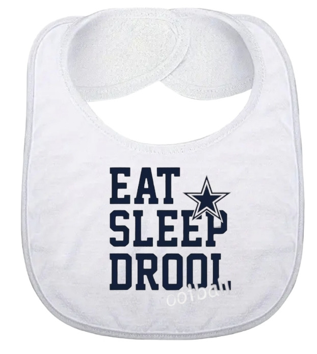 Dallas Cowboys Eat Sleep Drool Baby Bib
