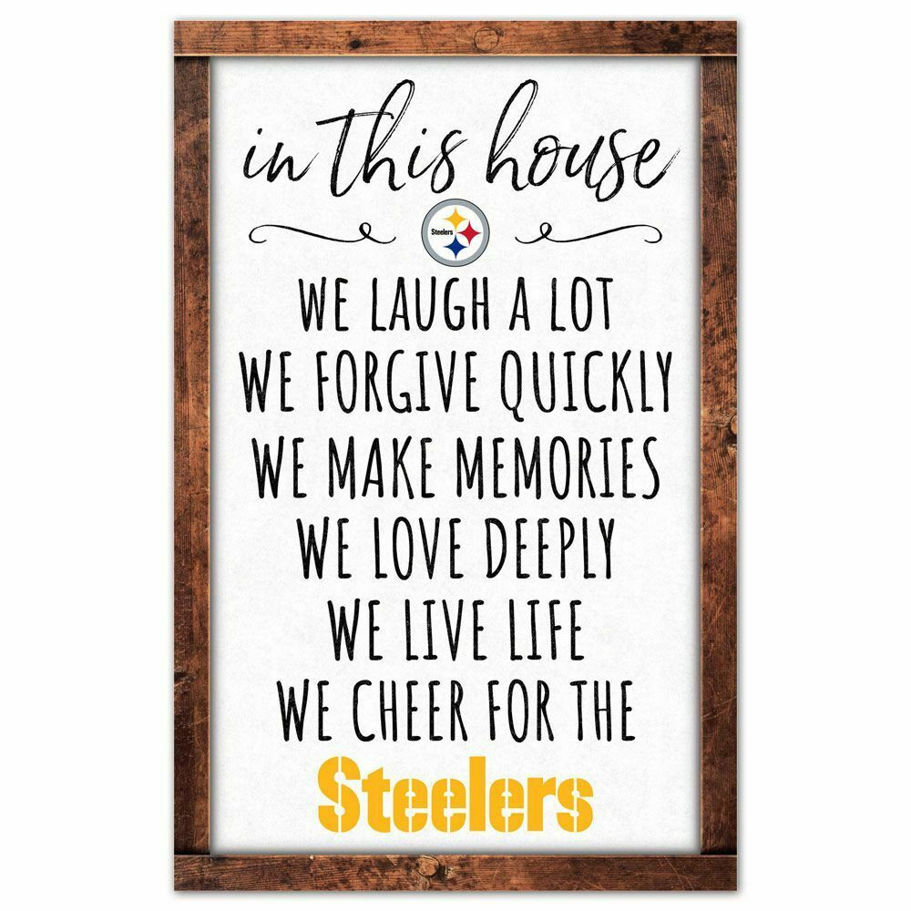 Pittsburgh Steelers Wooden Sign 11" x 17"