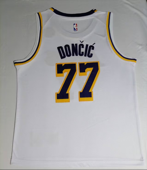 Los Angeles Lakers #77 Luka Doncic White Home Jersey