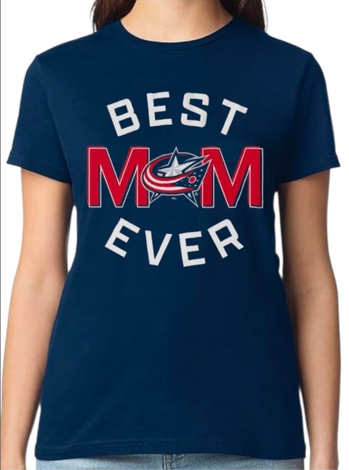 Columbus Blue Jackets "Best Mom Ever" Women's T-Shirt