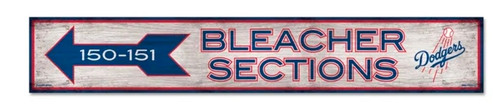 Los Angeles Dodgers Street Wood Sign 6" x 36"