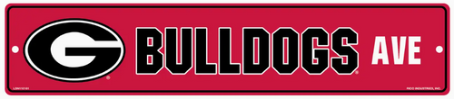 Georgia Bulldogs Team Color Street Sign Décor 5"x 24"