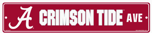 Alabama Crimson Tide Team Color Street Sign Décor 5"x 24"