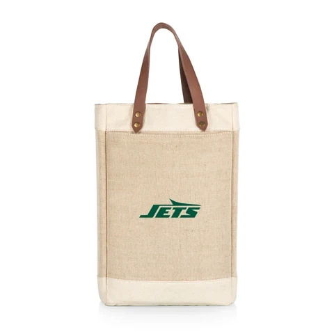 New York Jets - Pinot Jute 2 Bottle Insulated Wine Bag